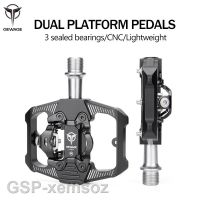 แป้นเหยียบ2023แบบ2 In 1ฟรีคลีทสำหรับระบบ Spd Mtb อลูมิเนียมกันลื่นปิดผนึกอุปกรณ์เสริม