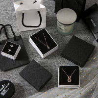 Kraft Jewelry Box Paper Present Ring Earring Pendant Protection Packaging Display Christmas Gift Box for Women Can Custom logo