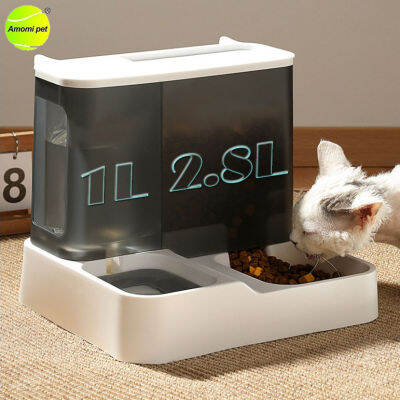 3L เครื่องจ่ายอาหารแมวอัตโนมัติ Feeder พร้อมที่เก็บอาหารแมวน้ำดื่ม Feeding Fountain Drinker Cat Accessories