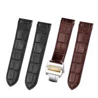 Genuine Leather watch strap For cartier Santos Santos 100 mens and womens leather Watchband 20mm 23mm