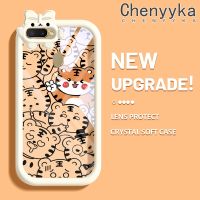 เคส Chenyyka สำหรับ OPPO เคส A11K A7 A5s A12s A12เคสแบบติดโบว์ลายเสือน้อยมอนสเตอร์ตัวนิ่มกันกระแทกเคสโทรศัพท์โปร่งใสฝาครอบป้องกันเลนส์กล้องถ่ายรูปซิลิก้าเจล TPU