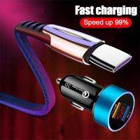 [MEESS] Quick Charge 3.0 Car USB Charger For Xiaomi Mi 11 10 9 T Lite Poco F3 F2 M3 X3 NFC Pro Mobile Phone Charger Type c USB Cables