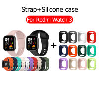 สายรัดและเคสสำหรับ Redmi Watch 3สายนาฬิกาสมาร์ทวอชสายรัดข้อมือฝาครอบตัวป้องกันเคสป้องกันสำหรับนาฬิกา Xiaomi Redmi 3