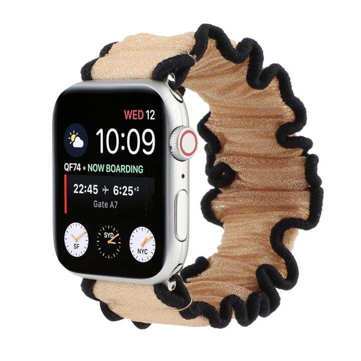 scrunchie-สายยางยืดสำหรับ-apple-watch-series-6-5-4-3-วง-38-มม-40-มม-42-มม-44-มม-สายกีฬาผู้หญิงสายรัดข้อมือสำหรับ-iwatch