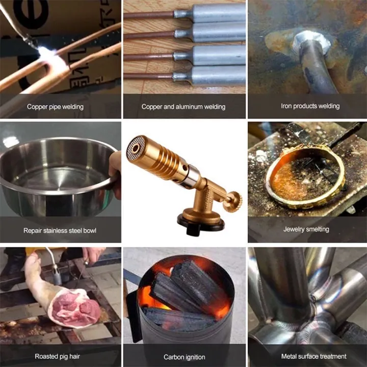 All Bronze Gas torch Welding Nozzle Heat Flame Gun Bronze Brazing Blow