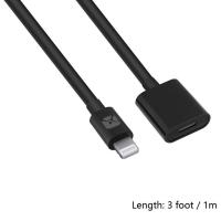 Meenova Lightning Extension Cable For Iphone; Pass Video, Data, Audio Through Male To Female 8-Pin Cable, Charge Apple Pencil 2M