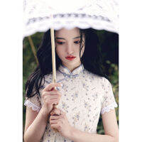 หญิง Cheongsam Mandarin Collar แฟชั่นทุกวัน Qipao Vestidso Elegant ชุดจีนปรับปรุงดอกไม้ R ชุดราตรี