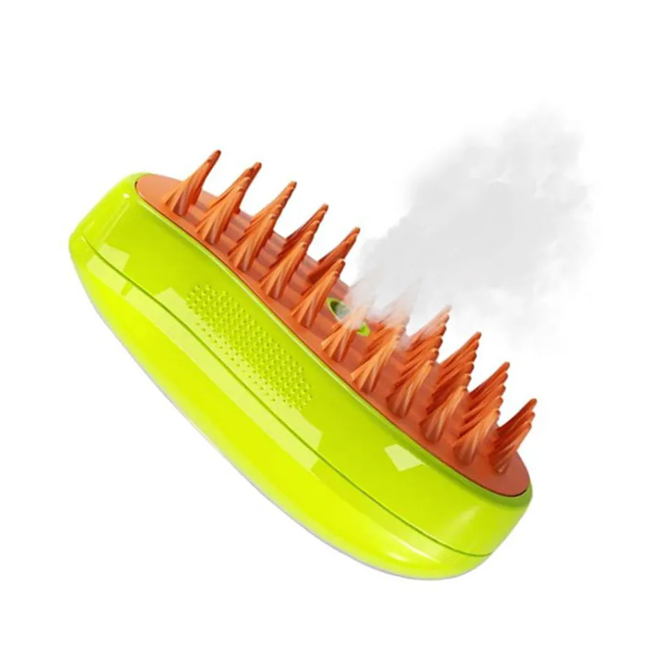 Cat Steamy Brush - Cat Steamer Brush, 2024 New Cat Steam Brush,  Multifunctional Self Cleaning Steam Cat Brush for Removing Tangled and  Loosse Hair