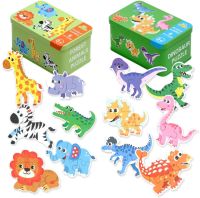 Wooden Jigsaw Puzzles for Kids Cognitive Card Baby Puzzle Set Montessori Educational Learning Toys Animals Puzzles for Toddlers