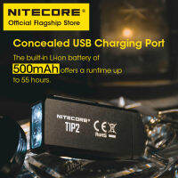 (ร้อน) NITECORE TIP2มินิพวงกุญแจแสง Dual-Core แม่เหล็กขนาดเล็กที่สำคัญโคมไฟสดใสมัลติฟังก์ชั่ EDC แบบชาร์จไฟฉายแบบพกพา