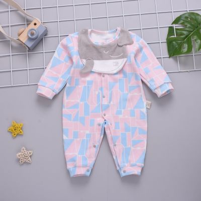 [COD] Baby clothes spring autumn and winter newborn rompers for men women cross-border colored warm onesies