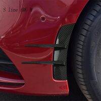 For Mercedes Benz A Class W177 V177 A180 A200 Car Styling Carbon Fiber Accessories Front Bumper Air Outlet Covers Trim Stickers