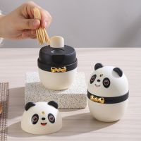 Cute Animal Shape Automatic Toothpick Dispenser Portable Dustproof Desk Holder Storage Box for Kitchen Restaurant Decoration