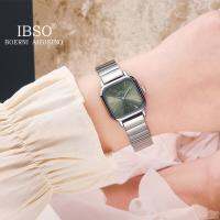 IBSO 2022 New Women Quartz Watches Waterproof Japanese Movement Stainless Steel Strap Square Dial Elegant Female Wristwatches