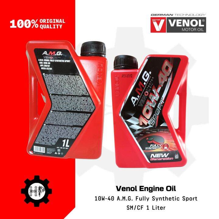 Venol Engine Oil 10W40 A.M.G. Fully Synthetic Sport SM/CF 1 Liter Lazada PH