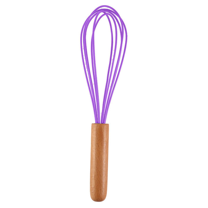 10-Inch Silicone Whisk With Wooden Handle