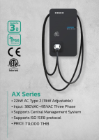 เครื่องชาร์จรถไฟฟ้า รุ่น AX Series 22 kW