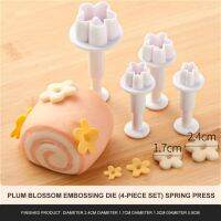 【lz】☬ﺴ❇  4 Pieces Plum Flower Plug Fondant Die Cutter Bolo Ferramentas Natal Bolo Decoração Ferramentas Home Kitchen Baking Acessórios
