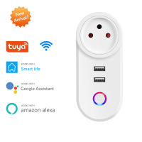 Smart Life Tuya 16A Israel IL WIFI Plug With Dual USB Socket Voice Control Timer Works Alexa Home surge protector