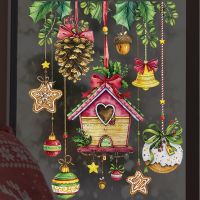 【hot】﹍  Cabin Wall Stickers for Window Glass Clings New Year Decals