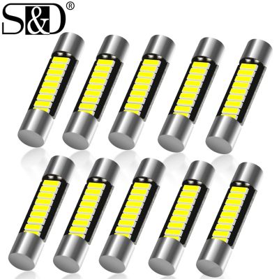 【CW】10Pcs Error Free C5W C10W LED Bulb 28mm 31mm Car Interior Reading Light Festoon Auto Dome License Plate Luggage Trunk Lamp