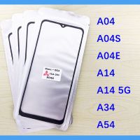 10ชิ้นคุณภาพสูงสำหรับ Galaxy A04 A04S A14 A04E 5กรัม A54 A34 A24กระจกหน้าจอสัมผัสหน้าจอ LCD 4G พร้อมกาวโอก้า