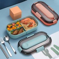 Lunch Box for Kids School Microwave Plastic Food Container with Compartment Tableware Set Leak-Proof Bento Box Food Box