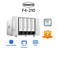 TerraMaster F4-210 (2GB)(2GB) (4-Bay NAS 2GB RAM Quad Core Network Attached Storage Media Server Personal Private Cloud 4-Bay NAS 2GB RAM เครือข่ายที่แนบเซิร์ฟเวอร์สื่อเก็บข้อมูลส่วนตัว Cloud ส่วนตัว