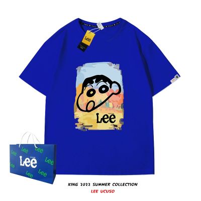 เสื้อยืดแขนสั้นพิมพ์ลายการ์ตูน Crayon Shinchan Summer Fashion Men