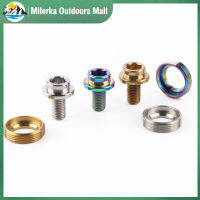 M8 X 15มม. โลหะผสมไททาเนียมจักรยาน Hex Bolts จักรยาน Central Axis สกรูฝุ่นปะเก็นจักรยาน Accessories