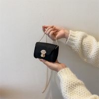 [COD] fashion lock bag womens 2023 foreign style new simple texture chain messenger square