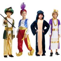 Aladdin Hinduism Kids Arab Arabian Costume Middle East Costume Robe Boy Child Prince Clothes Halloween Cosplay Children Muslim