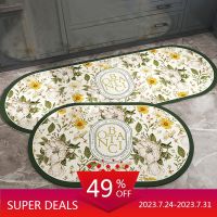 【SALES】 Vintage Kitchen Mat Anti-Slip Kitchen Rugs Long Carpet Absorbent Entrance Doormat for Kitchen Printed Kitchen Floor Mat 주방매트