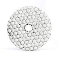 4 Inch Dry Diamond Polishing Pad 100mm White Resin Bond Flexible For Granite Marble Ceramic Concrete Grinding Disc