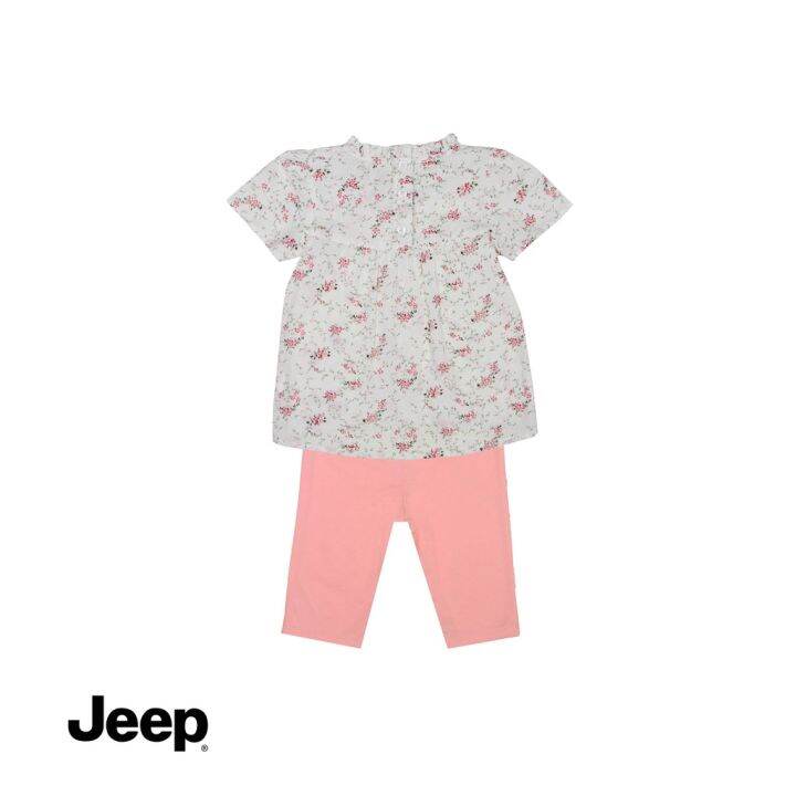 jeep-baby-girl-2-in-1-เสื้อเบลาส์-แขนสั้น-และชุดขายาว-สําหรับเด็กผู้หญิง-772442-770120-br