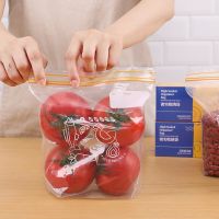 【DT】 hot  15/25/30pcs Reusable Food Storage Zipper Bag Sealed Fresh Bags Transparent Refrigerator Meat Fruit Veggies Storage and Freezer