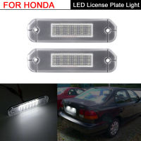 2Pcs For Honda Civic EJ EG EK CoupeHatchbackSedan CR-X Del Sol Integra SJ White LED Number License Plate Lights