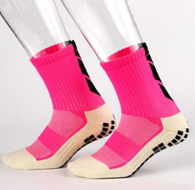 ถุงเท้าวิ่งออกกำลังกายคอตตอนสำหรับกันลื่นคุณภาพสูง7สีแบบเดียวกับถุงเท้าฟุตบอลแบบ Trusox ถุงเท้าเตะฟุตบอลผู้ชาย