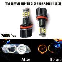 [Hot K] H8สีขาว120W 6000K ไฟแอลอีดีดวงตานางฟ้าไฟ LED ไฟสำหรับ BMW E60 2008-2010 5ชุด (LCI)