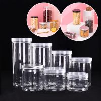 Kitchen Food Storage Jars Clear Snack Spice Canister Bottle Pot Plastic Container Refillable Sealed Cans with Cover Tea Box