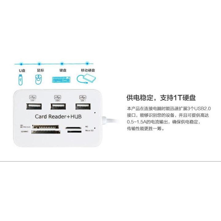 hot-สินค้าขายดีมากๆ-สั่งให้ทัน-หมดเร็ว-พร้อมส่ง-hub-usb-2-0usb-combo-multi-function-card-reader-usb3พอร์ต