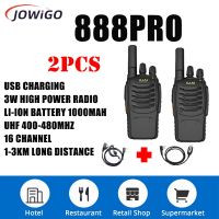 J46เครื่องส่งรับวิทยุขนาดเล็ก2ชิ้นสำหรับเด็กชุด KD-C888PRO WLN 400-470Mhz UHF สำหรับล่าป่าโรงแรมร้านอาหาร KTV บาร์