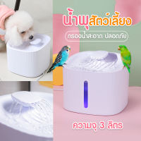 【พร้อมส่ง】Myhome24 น้ำพุแมว (มีไฟ) ไส้กรองน้ำพุ แผ่นกรองน้ำพุ น้ำพุสัตว์​เลี้ยง ที่ให้น้ำสัตว์เลี้ยง ที่ให้น้ำแมว ความจุ 3 ลิตร เก็บเงินปลายทาง