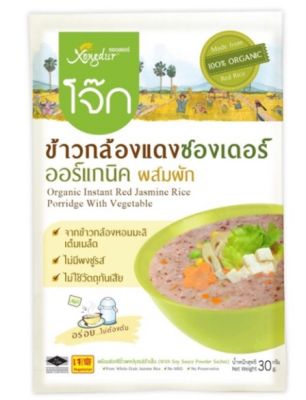 โจ๊กข้าวกล้องแดง รสผัก (30กรัม x 6ซอง) เจ