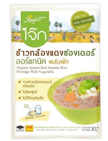 โจ๊กข้าวกล้องแดง-รสผัก-30กรัม-x-6ซอง-เจ