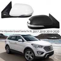 กระจกไฟฟ้าพับได้สำหรับ Hyundai Gr Santa Fe XL 2017 -2020กระจกกระจกมองหลังเลนส์ให้ความร้อนประกอบรถยนต์