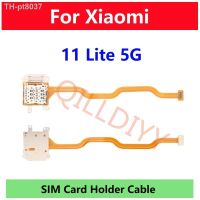 ⊕✴✠  SIM Card Holder Tray Slot Reader Socket Flex Cable For Xiaomi Mi 11 Lite 5G Parts Replacement Repair