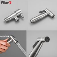 Fliger Handheld Toilet Bidet Sprayer Toilet Stainless Steel Bidet Faucet Bathroom Shattaf Valve Jet Set Hygienic Shower