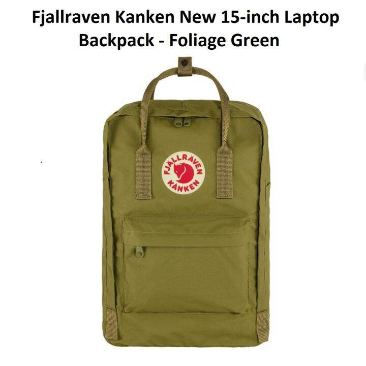 Fjallraven Kanken New Inch Laptop Backpack Foliage Green Lazada