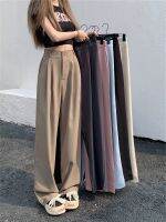 ✽✘▩ Drape suit pants for women in summer 2023 new solid color casual pants high-waisted slimming loose wide-leg floor-length trousers